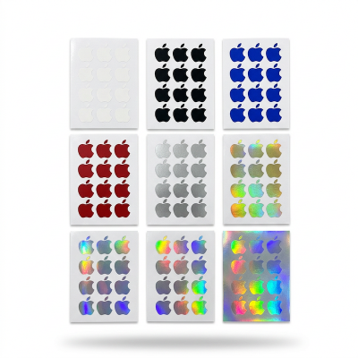 Picture of Apple Logo Inspired Sticker 1 - vinyl cut-out sticker for iPhone, approx. 1.55 cm x 1.28cm (h x w)