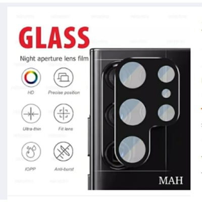 Picture of 3D 9H HD Clear Transparent Scratch Resistant Tempered Glass Camera Lens Protector for Samsung Galaxy S22 / S22 Plus / S22 Ultra