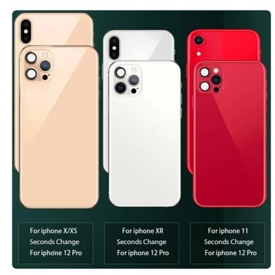 Picture of Model Change Back Film Sticker for iPhone X, XS, XR, 11, 12, Seconds Change to 12 Pro, Matte Camera Lens Protector Cover, Gradie