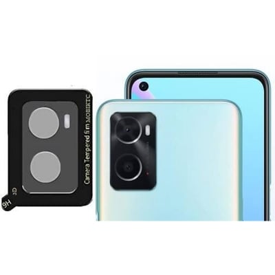 Picture of Camera Lens Protector Tempered Glass for Oppo A76 (9H 3D) [Black] Back - Full Camera Coverage