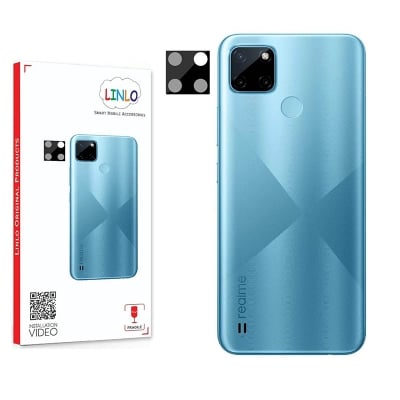 Picture of Back Camera Tempered Glass Lens Protector Compatible for Realme C21Y/C25Y with Edge to Edge Coverage and Easy Installation Kit, Pack of 1