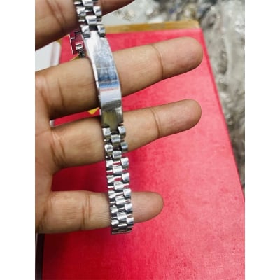 Picture of সিলভার প্লেট 10mm নরম চেইন ব্রেসলেট রূপালী রঙের 