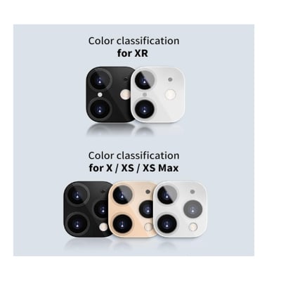 Picture of Camera Lens Modifier, Quick Cover Change for iPhone xr Xr Sticker Fake Camera for iPhone 11  Metal Protective Film Change to iPhone Pro/Max