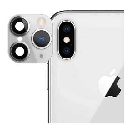 Picture of iPhone 11 Pro Fake Camera Glass Lens Sticker- White