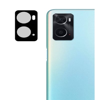 Picture of Back Camera Lens Protector for OPPO A76 [9H Hardness Full Coverage Camera Tempered Glass Protector] Color - Black