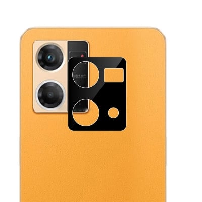 Picture of Compatible with Oppo F21 Pro 4G [Black] Back Camera Lens Protector Tempered Glass - Full Camera Coverage and Easy Installation Kit