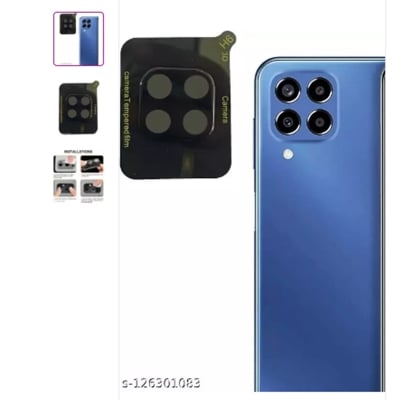 Picture of Bluebug Back Camera Glass Protector for Samsung M33 (5g) Camera Lens Protector Guard True 3D Premium Ultra Thin High Definition Anti Scratch Camera Tempered Glass (Pack of 1)
