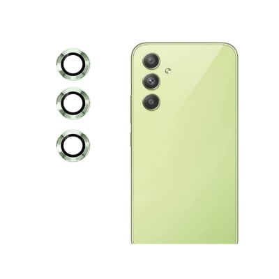 Picture of Oncraves Glass Camera Ring Lens Protector For Samsung Galaxy A54 5G|9H Hardness,Full Coverage Camera Metal Ring Ultra-Thin/Clear-Green