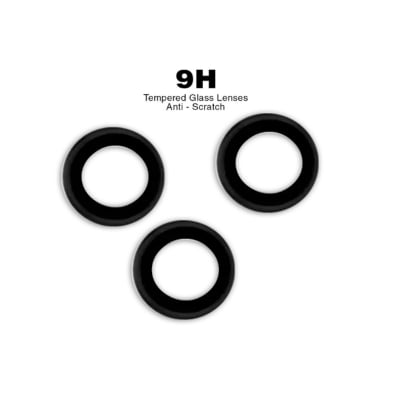Picture of Oncraves Camera Ring Lens Protector for Samsung Galaxy A34 5G | 9H Hardness, Full Coverage Camera Metal Ring Ultra-Thin/Clear - Black