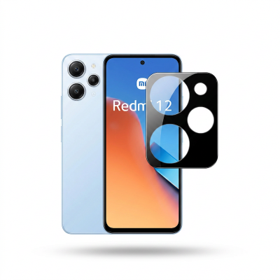 Picture of Xiaomi Redmi 12 4G Lens Protector Back 3D Curved Camera Protective Glass For Xiaomi Redmi 12 4G Full Coverage Lens Protector Ultra-thin Tempered Glass Camera Lens Film for Redmi12 4G