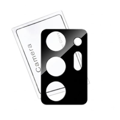 Picture of 9H 3D Back Camera Lens Protector [Full Coverage 360 Degree protection Tempered Glass Film Bubble-Free Anti-Scratch Easy Install Ultra-Thin] Compatible Vivo V21E 5G Tempered Glass-(Black)