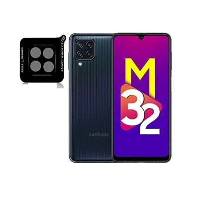 Picture of for Samsung Galaxy M32 4G Camera Tempered Glass Screen Protecter | 9H 3D | Anti Scratch | Camera Lens Screen Protector for samsung galaxy m32 4g-Black.
