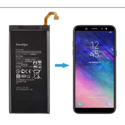 Picture of Duotipa EB-BJ800ABE Battery Compatible with Galaxy A6 2018 SM-A600 A600T with Repair Tool Kit