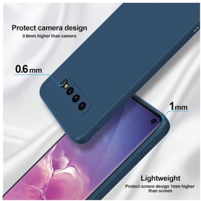 Picture of Samsung S10 + Case Soft Silicone Cover Black Bumper
