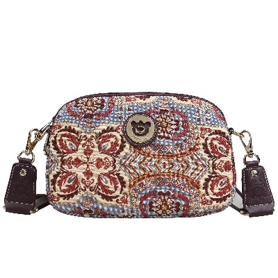 Picture of Henney Bear- PEONY FLOWER PURPLE- Cross Body Bag