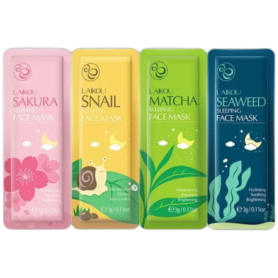 Picture of LAIKOU Sakura/Matcha/Snail/Seaweed Sleeping Mask - 4pcs =