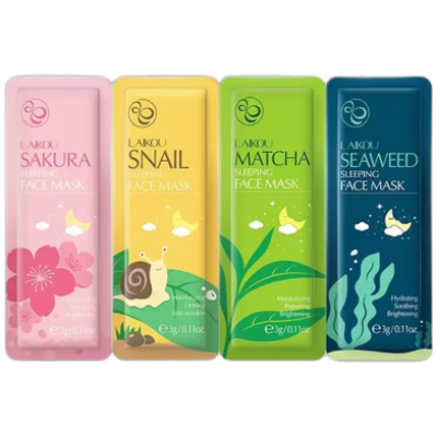 Picture of LAIKOU Sakura/Matcha/Snail/Seaweed Sleeping Mask - 4pcs =