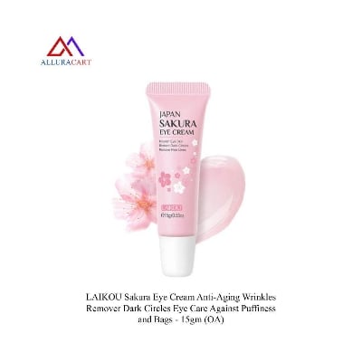 Picture of LAIKOU Sakura Eye Cream Anti-Aging Wrinkles Remover Dark Circles Eye Care Against Puffiness and Bags - 15gm