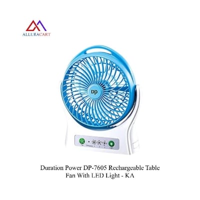 Picture of Duration Power DP-7605 Rechargeable Table Fan With LED Light - KA