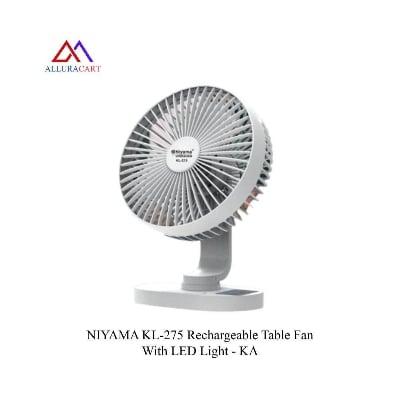 Picture of NIYAMA KL-275 Rechargeable Table Fan With LED Light - KA