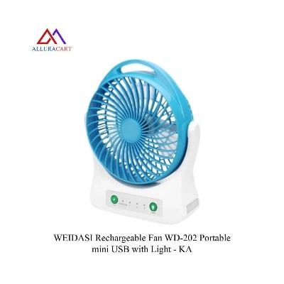 Picture of WEIDASI Rechargeable Fan WD-202 Portable mini USB with Light - KA