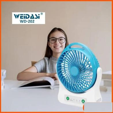 Picture of WEIDASI Rechargeable Fan WD-202 Portable mini USB with Light - KA