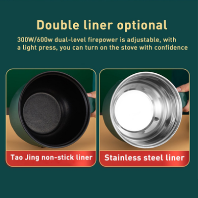 Picture of Wenhuo Mini Electric Multifunction Cooker 18 cm (05 Ltr) - Green - KA
