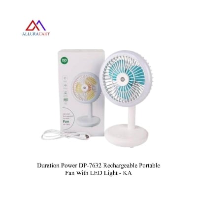 Picture of Duration Power DP-7632 Rechargeable Portable Fan With LED Light - KA