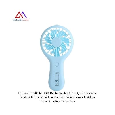 Picture of F1 Fan Handheld USB Rechargeable Ultra-Quiet Portable Student Office Mini Fan Cool Air Wind Power Outdoor Travel Cooling Fans - KA