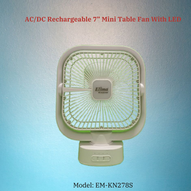 Picture of Rechargeable EM-KN278S AC/DC 7 Inch Mini Table Fan With LED
