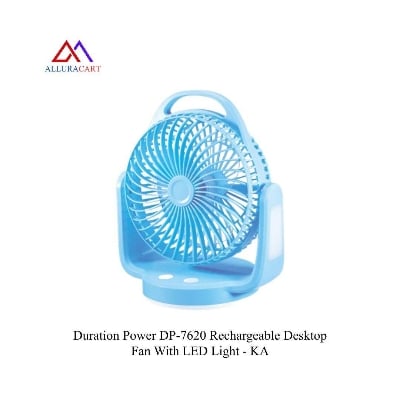 Picture of Duration Power DP-7620 Rechargeable Desktop Fan With LED Light - KA