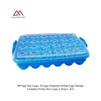 Picture of BP Egg Tray Large, 24 Eggs Dispenser Holder Eggs Storage Container Plastic Box Large 2 Dozen - KA