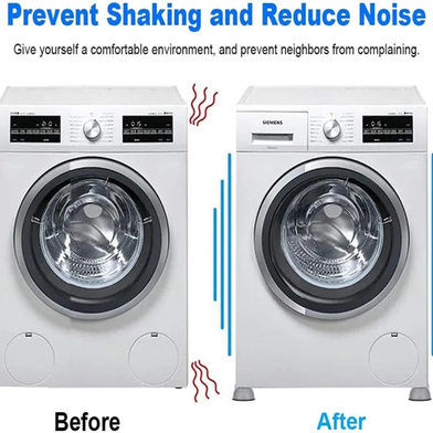 Picture of Shock Pad 4 Pcs Noise Cancelling Washing Machine Support, Washer And Dryer Anti-vibration Pads, Slip Anti Vibration And Noise Reducing Rubber Washing Machine Feet Pads - KA
