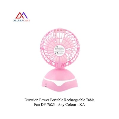 Picture of Duration Power Portable Rechargeable Table Fan DP-7623 - Any Colour - KA