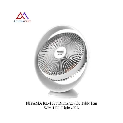 Picture of NIYAMA KL-1308 Rechargeable Table Fan With LED Light - KA