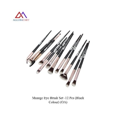 Picture of Maange Eye Brush Set -12 Pcs (Black Colour) (OA)