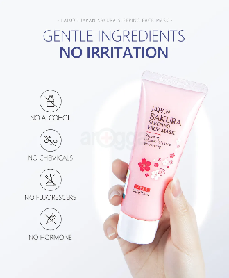 Picture of Laikou Japan Sakura Sleeping Face Mask 80g (OA)
