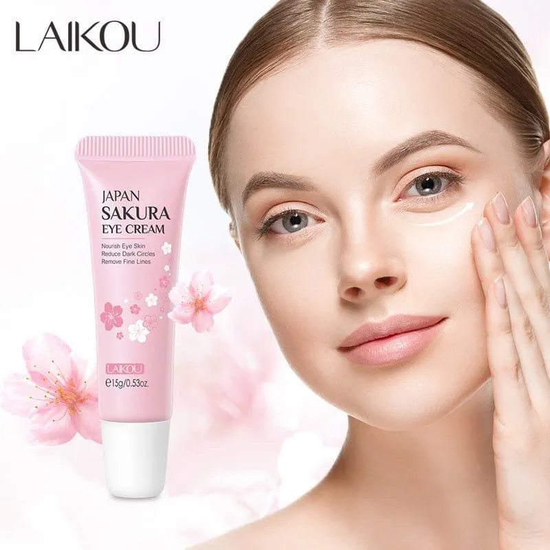 Picture of LAIKOU Sakura Eye Cream Anti-Aging Wrinkles Remover Dark Circles Eye Cream - 15gm (OA)