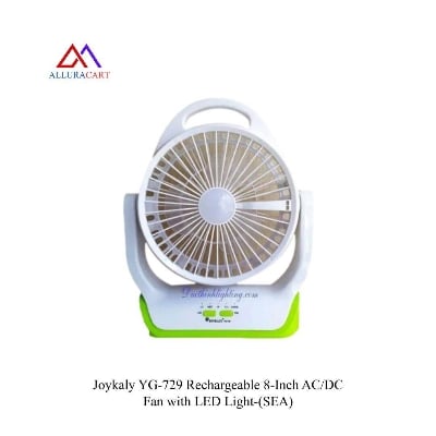 Picture of Joykaly YG-729 Rechargeable 8-Inch AC/DC Fan with LED Light-(SEA)