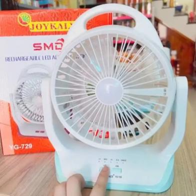 Picture of Joykaly YG-729 Rechargeable 8-Inch AC/DC Fan with LED Light-(SEA)