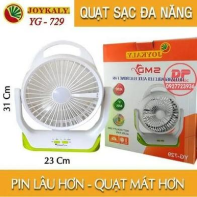 Picture of Joykaly YG-729 Rechargeable 8-Inch AC/DC Fan with LED Light-(SEA)