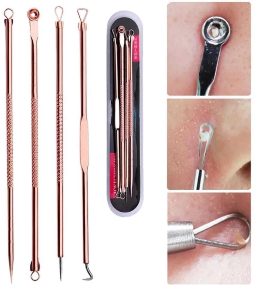 Picture of Lanbena Rose Gold Pimple Acne Blackhead Remover Needle 4pcs (OA)