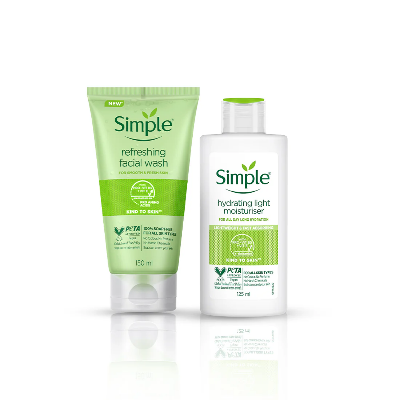 Picture of Simple Kind to Skin Refreshing Facial Wash & Hydrating Light Moisturiser Combo - (150ml +125ml) (OA)-Fresh