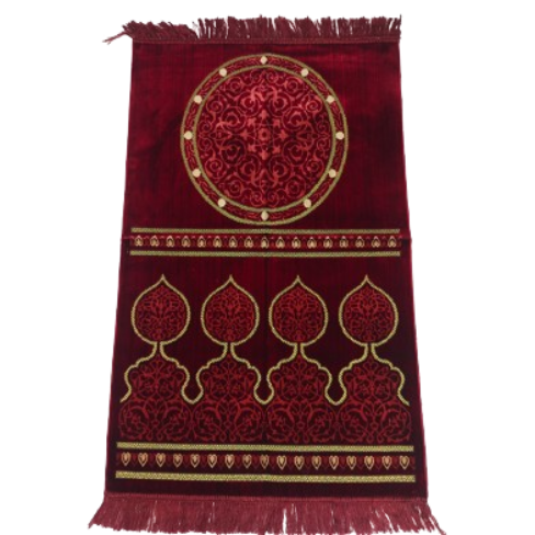 Picture of Safa Teks Turkey Maroon Colour Jaynamaz - Any Design (BA)