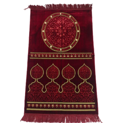 Picture of Safa Teks Turkey Maroon Colour Jaynamaz - Any Design (BA)