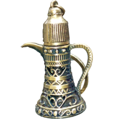 Picture of Coffee Pot Shape Glass Attar Bottle - 6ml | Elegant & Unique Design (BA)