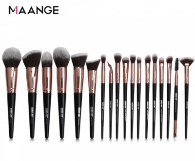 Picture of MAANGE Makeup Brushes Set 18Pcs - Black (OA)