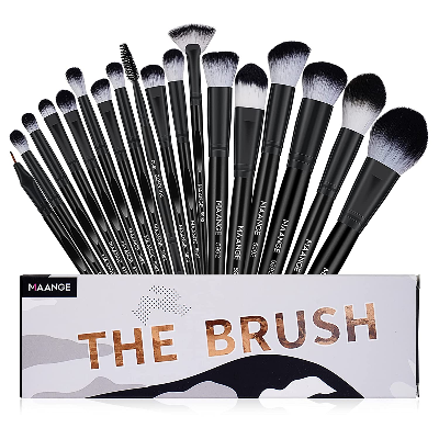Picture of MAANGE Makeup Brushes Set 18Pcs - Black (OA)