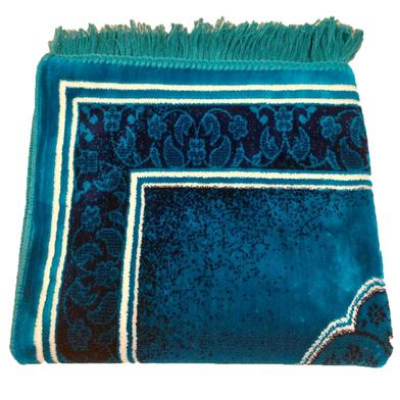 Picture of Al Muslim Prayer Jaynamaz Turkey- Sky Blue Color (Any Design)-(BA)