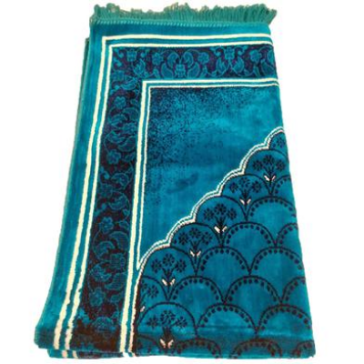 Picture of Al Muslim Prayer Jaynamaz Turkey- Sky Blue Color (Any Design)-(BA)